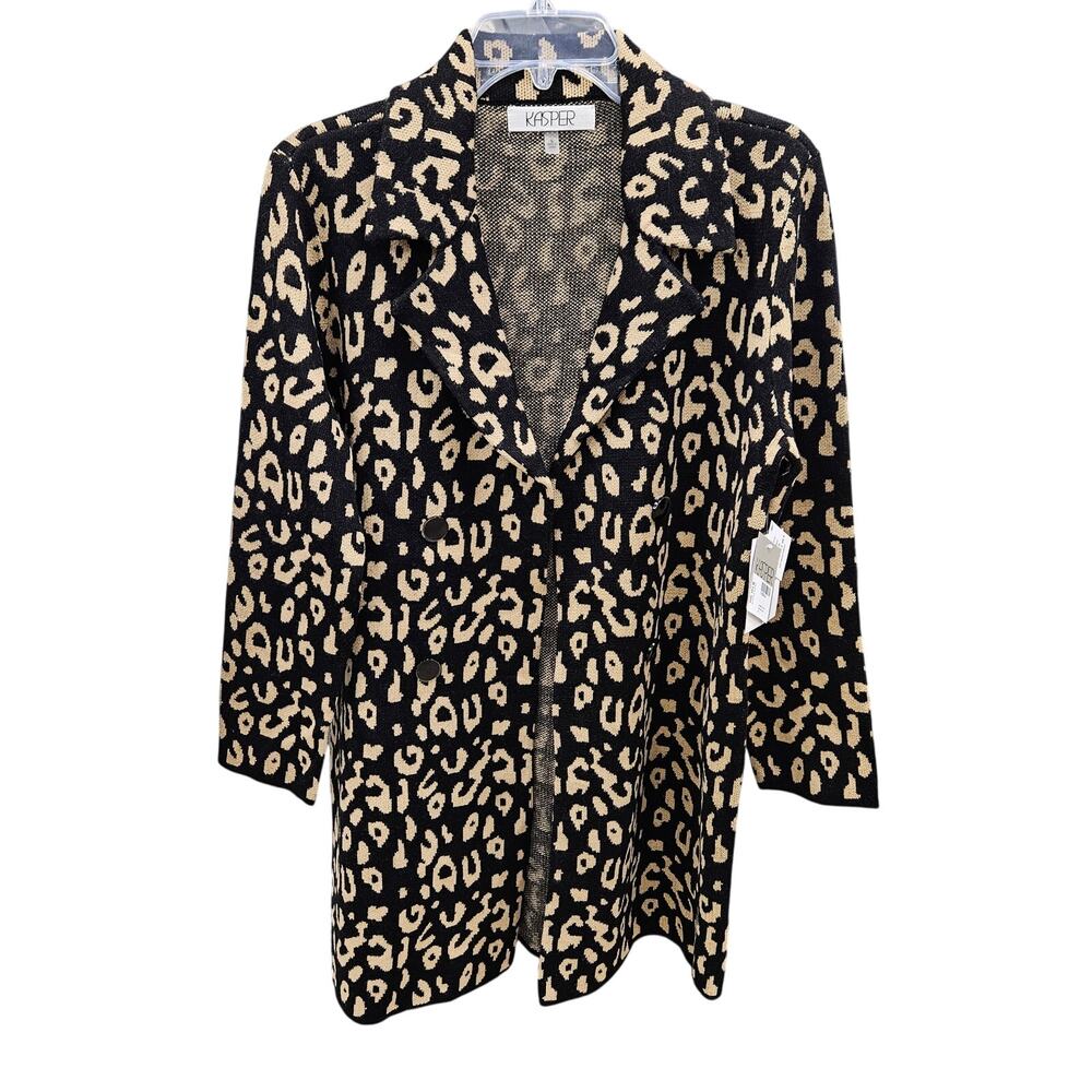 Kasper Long Structured Sweater Jacket